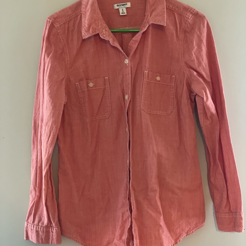 *Old Navy* collared long sleeve blouse